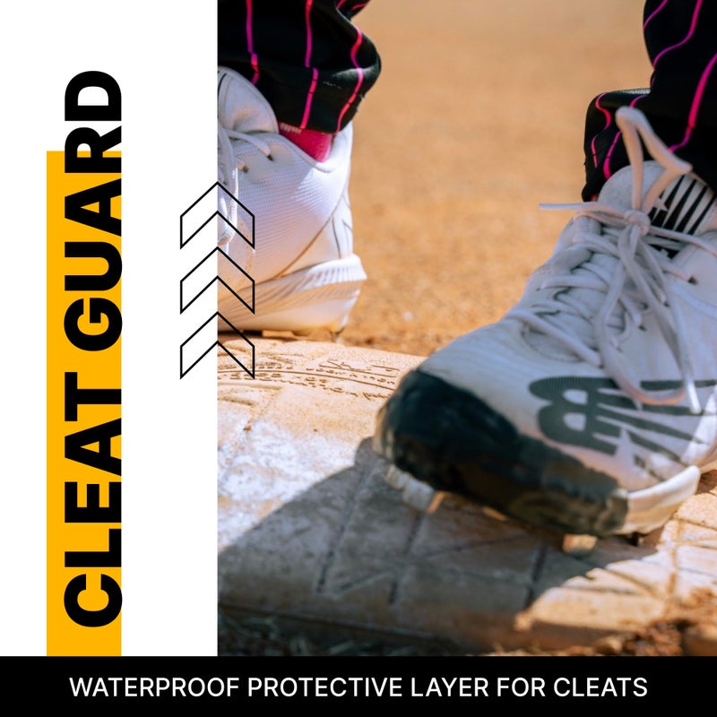 Tuff Toe Pro Cleat Saver Adhesive, Softball & Baseball Cleat Cover Toe Protectors for Shoes & Cleats - Waterproof Protective Layer & Shoe Repair Kit for Baseball & Softball Cleats - Covers 2 Shoes, Black Color - Image 2